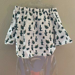 Cactus off the shoulder shirt